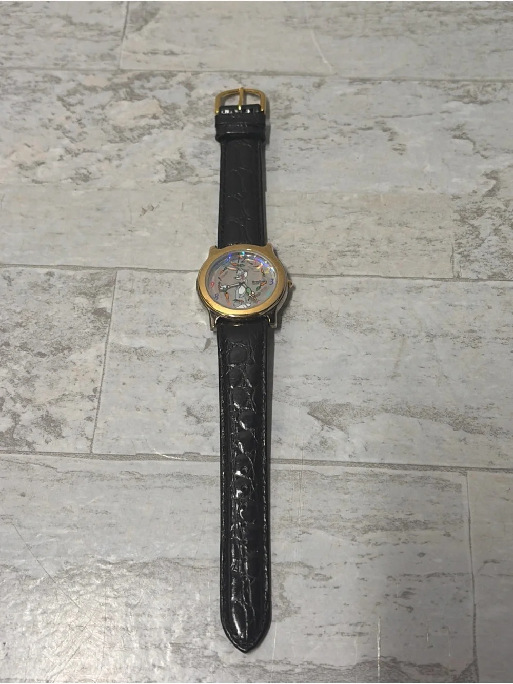 Vintage 1997 Armitron Bugs Bunny Clear Lucite Watch Collectible Looney Tunes
